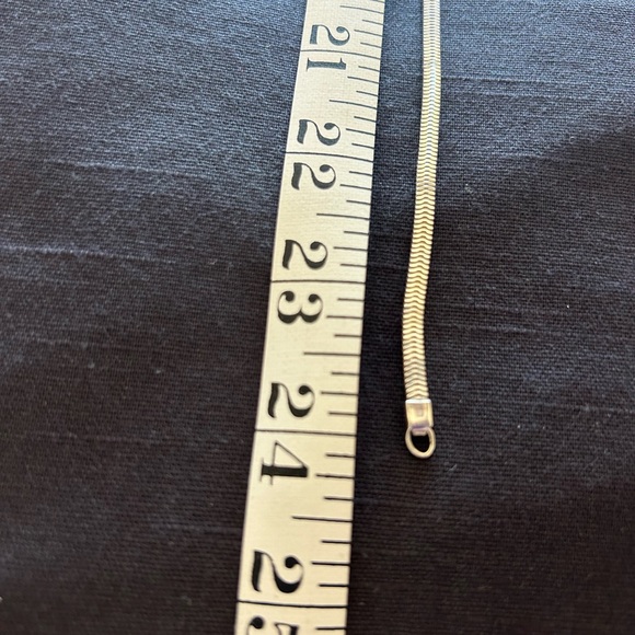 24” 925 Sterling Silver Necklace - Box Herringbone Chain - Picture 12 of 13